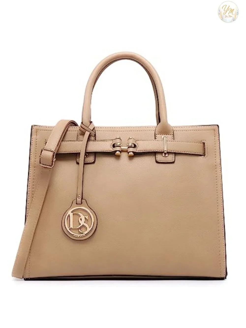Structured Satchel Purse Pebbled Vegan Leather Work Handbag Tote Shoulder Bag